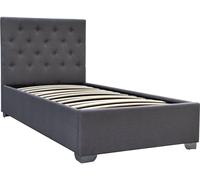 Lit simple avec coffre Tino - 90 × 190 cm - Gris