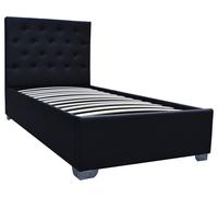 Habitat et Jardin – Lit simple Tino – Avec coffre – 90 × 190 cm – Noir