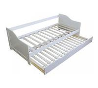Homestyle4u Lit gigogne 90x200 cm pour enfant cadre pin massif sommier à lattes