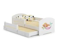 Lit simple avec gigogne Luk 160x80 Jaune