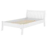 Lit simple blanc élégant pin massif 120x200, lit junior, accessoires en option