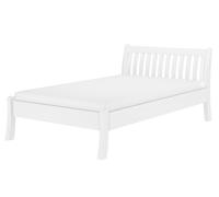 Lit simple blanc élégant pin massif 120x200, lit junior, accessoires en option