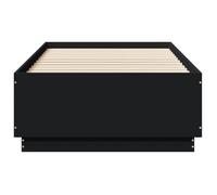 Lit simple Cadre de lit - BURKE - avec LED - 1 PLACE - sans matelas - noir 90x190 cm LE789