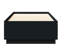 Lit simple Cadre de lit - BURKE - avec LED - 1 PLACE - sans matelas - noir 90x200 cm LE782