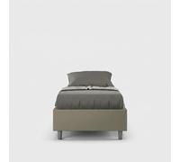 Lit simple coffre sommier 80 x 190 chambre enfant Azelia S - Marron