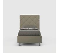 Lit simple conteneur capitonné 80x190cm chambre d'enfant Priya S