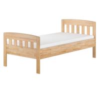 Lit simple en hêtre massif, très stable 100x200 cm, accessoires sélectionnables