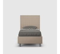 Lit simple enfant avec rangement 80x190 moderne similicuir Sunny S