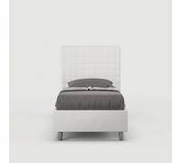 Lit simple enfant avec rangement 80x190 moderne similicuir Sunny S