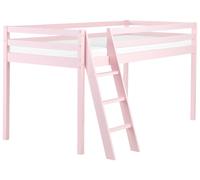 Lit Simple Enfant Mi-Hauteur en Bois de Pin 90 x 200 cm avec Sommier à Lattes Ro