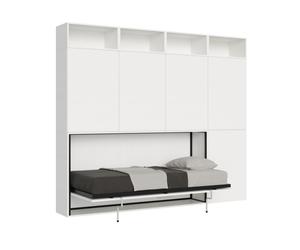 Lit simple escamotable horizontal Kando avec matelas composition B