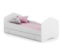MEBLEKO Lit enfant FALA blanc 140x70 tiroir, matelas, structure