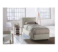 Lit simple haut Talamo Italia, tissu beige