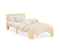 Lit simple - HOMESTYLE4U - 3196 - 90x200 cm - Pin massif naturel - Matelas inclus