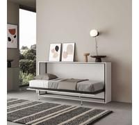 Lit simple horizontal Kando en Frêne Blanc avec matelas