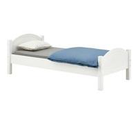 Lit simple idimex 90x200 en bois massif tete de lit tiroir - sans sommier blanc Blanc G