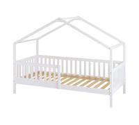 Lit simple kae cabane barrière blanc