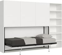 Lit simple Kando Frêne Blanc composition G avec matelas