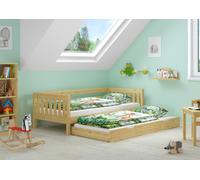 Lit simple, lit d'enfant, pin massif 90x200 accessoires sélectionnables