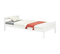 Idimex Lit simple 90 x 190 cm pin massif lasuré blanc Blanc