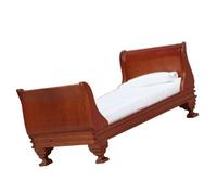 Lit simple miniature en bois naturel à l'échelle 1/12 pour améliorer l'intérieur des maisons de poupées, décoration de chambre à coucher miniature