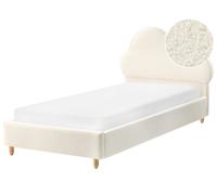 Lit Simple Moderne pour Enfant avec Cadre à Lattes 90 x 200 cm Tête de Lit Rembo