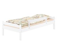 Lit simple pin massif blanc 90x200 lit enfant, accessoires au choix