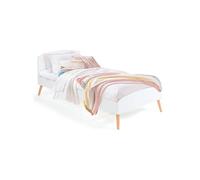 Lit simple scandinave 90 x 190 CM SOREN bois et blanc