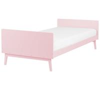 Lit Simple Scandinave Moderne en Bois de Pin 90 x 200 cm Sommier à Lattes Chambr