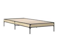 Cadre de lit chêne sonoma 90x200 cm bois d'ingénierie et métal, lit, lit d'invités, lit simple, meuble de chambre à 845032