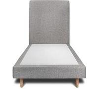 Lit sommeil de plomb 190 x 90 x 29 cm en polyurethane sommier tapissier pour 2 personnes de couleur gris Gris G