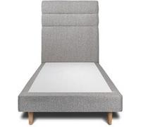 Lit sommeil de plomb 90 x 190 x 29 cm en polyurethane sommier tapissier pour 2 personnes de couleur gris Gris G