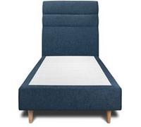 Lit sommeil de plomb 90 x 200 cm en tissu sommier tapissier de couleur bleu Bleu océan G