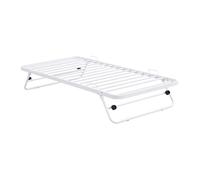 Lit sommier d'appoint pliant 90 x 190 cm - Métal - Blanc - ADONIS II