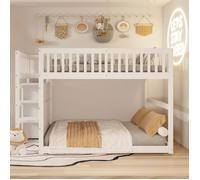 Lit Superpos 140 x 200 cm, Lit Double Scuris avec Compartiment de Rangement, Design Haute Clture, Lit Enfant en Bois, B LIT COMBINE