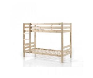 Lit Superpos + Tiroir De Rangement Bois Naturel