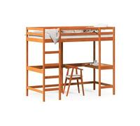 Lit superpose 205.5 x 97.5 x 175 cm en cire sans sommier de couleur