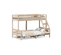 vidaXL Lit superposé 80x200/120x200 cm bois de pin massif marron