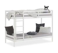 Homestyle4u Lit superposé simple blanc 90x200 cm