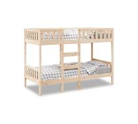 vidaXL Lit superposé 90x190 cm Bois de pin Massif, Cadre de lit superposé Bas, Meubles de Chambre à Coucher, Cadre de lit superposé avec marches