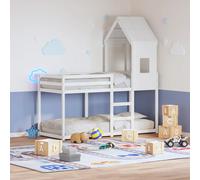 Lit Superposé avec Toit Meuble de Chambre Intérieur Bois de Pin Massif vidaXL