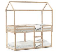 Lit Superposé avec Toit Meuble de Chambre Intérieur Bois de Pin Massif vidaXL