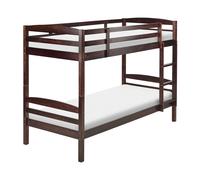 Lit Superposé Bois de Pin Sombre et Echelle 90 x 200 cm Design Scandinave Regat