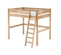 Lit superposé double robuste 140x200, hêtre naturel, accessoires au choix