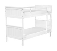 Lit superposé en bois blanc 90 x 200 cm ALBON