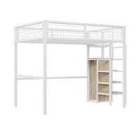 Lit Superposé En Métal Avec Échelle de Sécurité, Design Unique et Pratique | Structure Durable, Gagnez de la Place, Garde-Corps Maillé, Metal, Lit Superposé Enfant, Lit Superposé