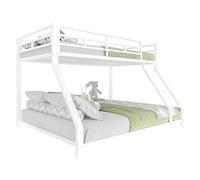 Lit superposé en métal avec structure en fer stable, avec garde-corps sécurisé, échelle fixe, peu encombrant et idéal pour les familles, stable - Charge maximale : 120 kg par surface de couchage