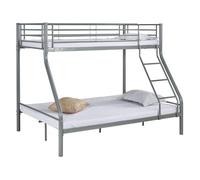 Habitat et Jardin – Lit superposé en métal Leo – Sommiers inclus – 90/140 x 190 cm – Gris