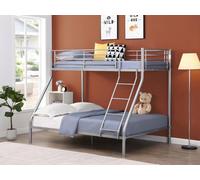 Lit Superposé en Métal - SARA 2+1 - 3 Places - 90x190 cm et 140x190 cm - Design Élégant