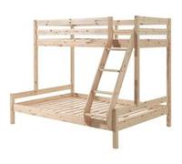 SLEEPY - Lit Superposé en Pin Naturel Couchages 140x200cm et 90x200cm -